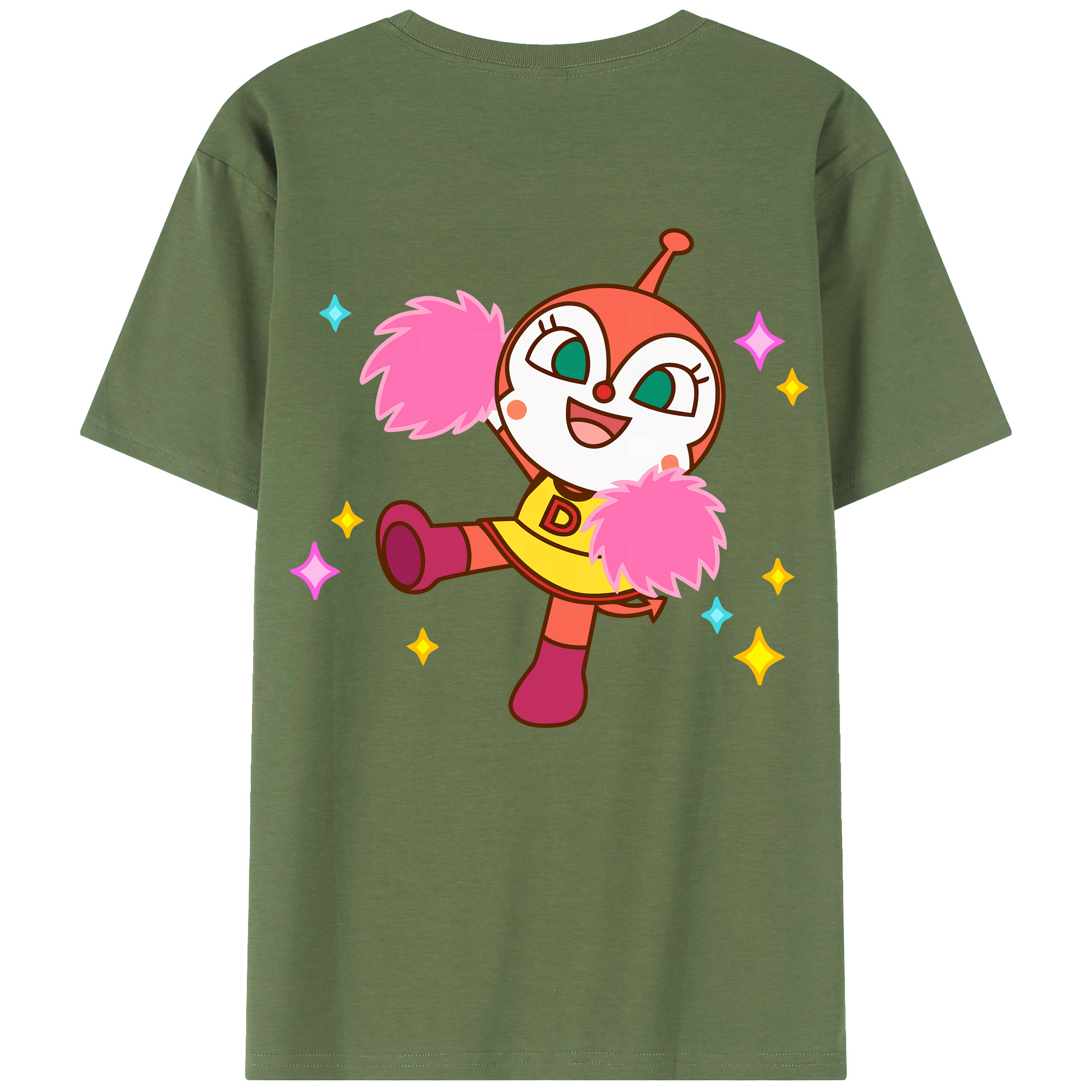 （画像用） アンパンマン Anpanman 綿100％ メンズ半袖Tシャツ（バックプリント） 通気性
